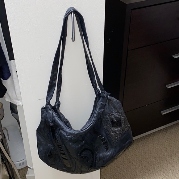 Hobo bag vintage black shoulder bag - Picture 8 of 14